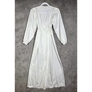 Vintage Jennifer Dale Long Sheer‎ Floral Nylon Lace Robe Womens Juniors Size 7
